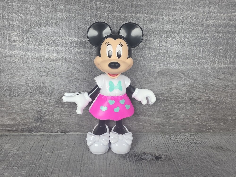 Disney Minnie Mouse Figure 5" With Removable Dress And Shoes g77a